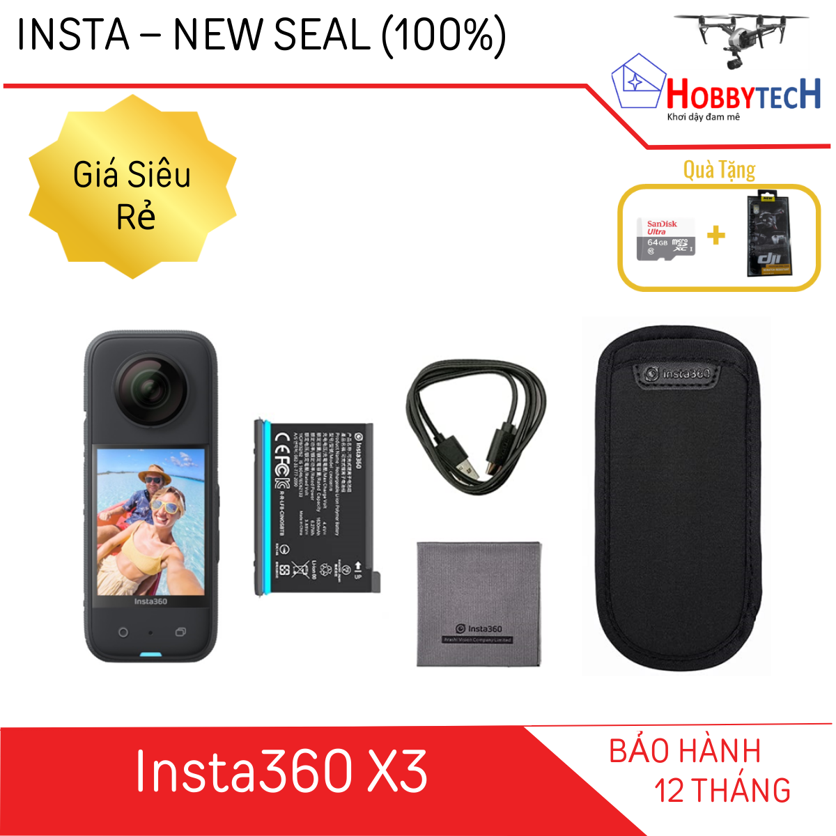 Insta360 X3 – Chính hãng Insta360 | Hobbytech