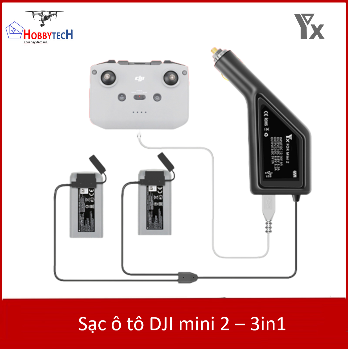 Sạc oto Mini 2 Series – 3in1 – Chính hãng Yxtech