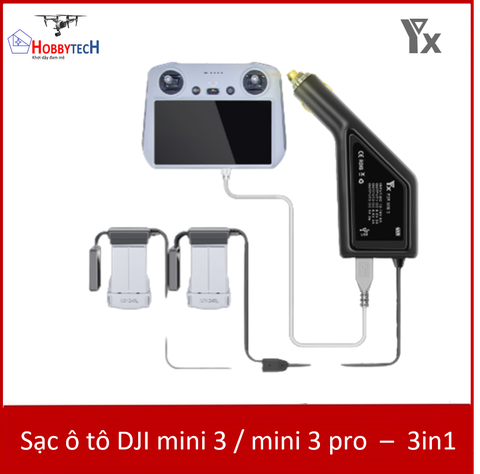  Sạc oto Mini 3 Series – 3in1 – Chính hãng Yxtech 