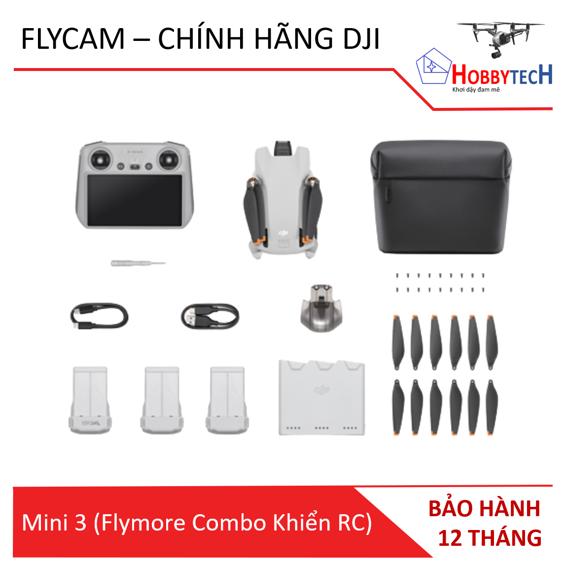 Mavic mini 3 combo  – Chính hãng DJI ( Fly more combo + RC  )