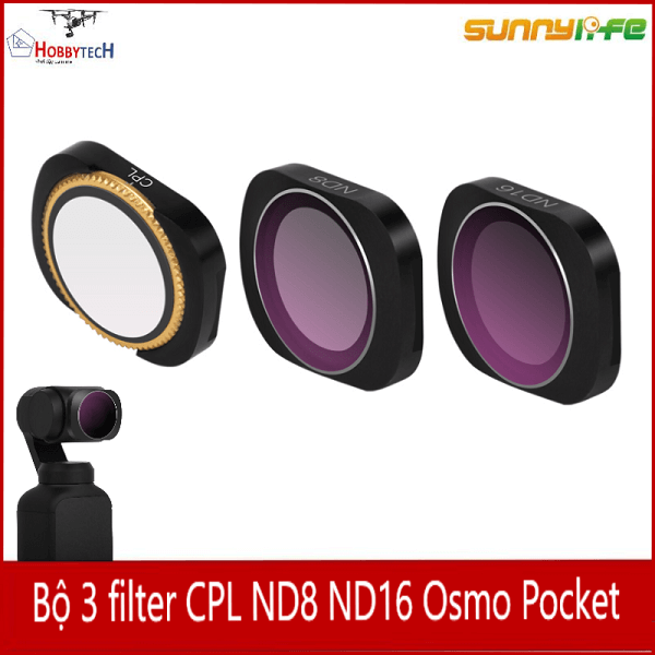 Bộ 3 filter CPL ND8 ND16 Osmo Pocket - Professional – phụ kiện hãng PGYtech