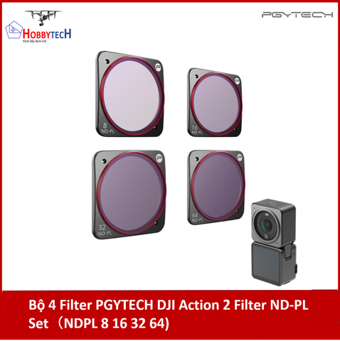  Bộ 4 Filter PGYTECH DJI Action 2 Filter ND-PL Set（NDPL 8 16 32 64) (Professional) 