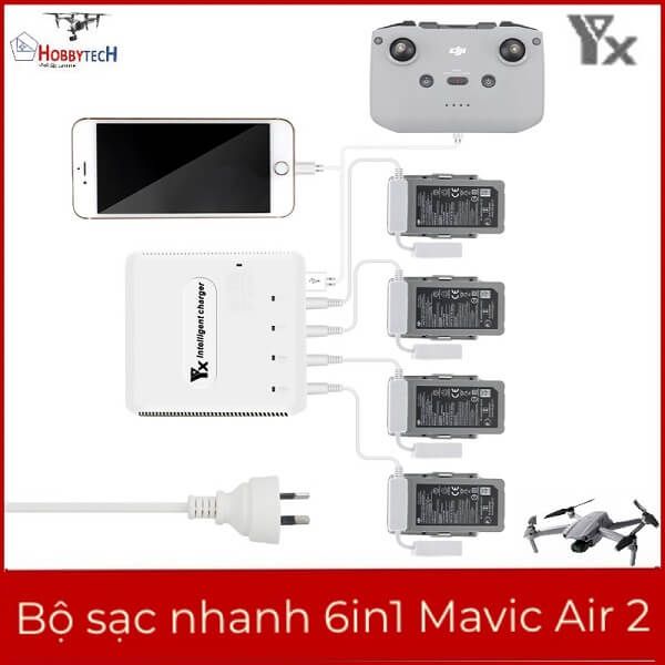 Bộ sạc nhanh 6 in 1 mavic air 2