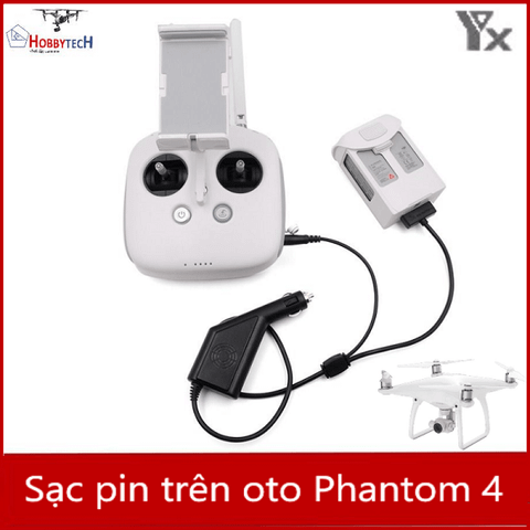  Sạc pin phantom 4 trên oto - phụ kiện 