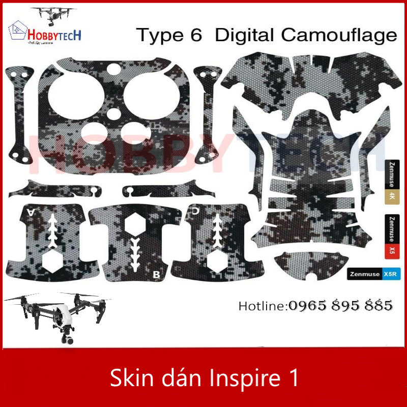 Skin dán Inspire 1