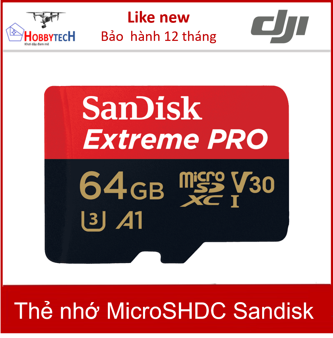 Thẻ Nhớ MicroSDHC Sandisk Extreme – tốc độ đọc 100MB/s ( tốc độ ghi 60MB/s)
