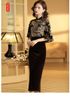 Sườn Xám Nhung Khoác Phượng Hoàng