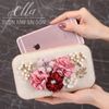 Ví  bo gốc đính Cườm hoa vải