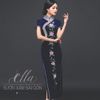 Sườn Xám Nhung Cườm Hò