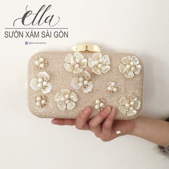 Ví  bo gốc đính Cườm hoa