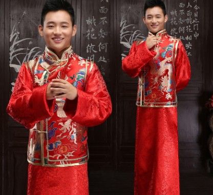 Sườn Xám Chú Rể Áo Ngũ Sắc