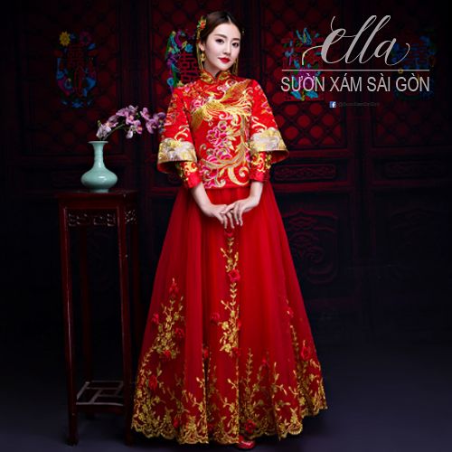 Sườn Xám Phượng Hoàng Lửa