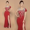 Dạ Hội Kết Cườm Vai Xuống Eo