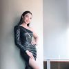 Dạ hội kim sa lệch vai tay dài