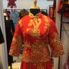 Sườn Xám Cưới Rời Ren Chân Thẻ Bài