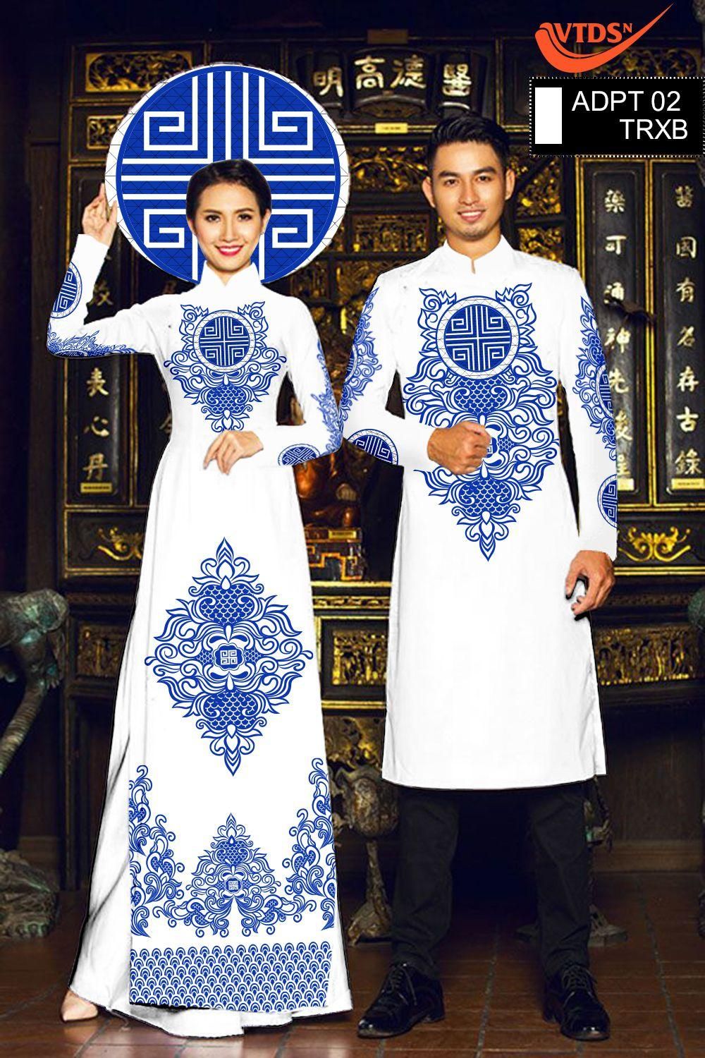 Áo Dài Cưới Cặp Thiết Kế 2