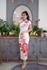 Sườn Xám Lụa Hoa Hồng