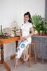 Sườn Xám Lụa Hoa Hồng