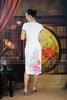 Sườn Xám Lụa Lỡ Hoa Mẫu Đơn