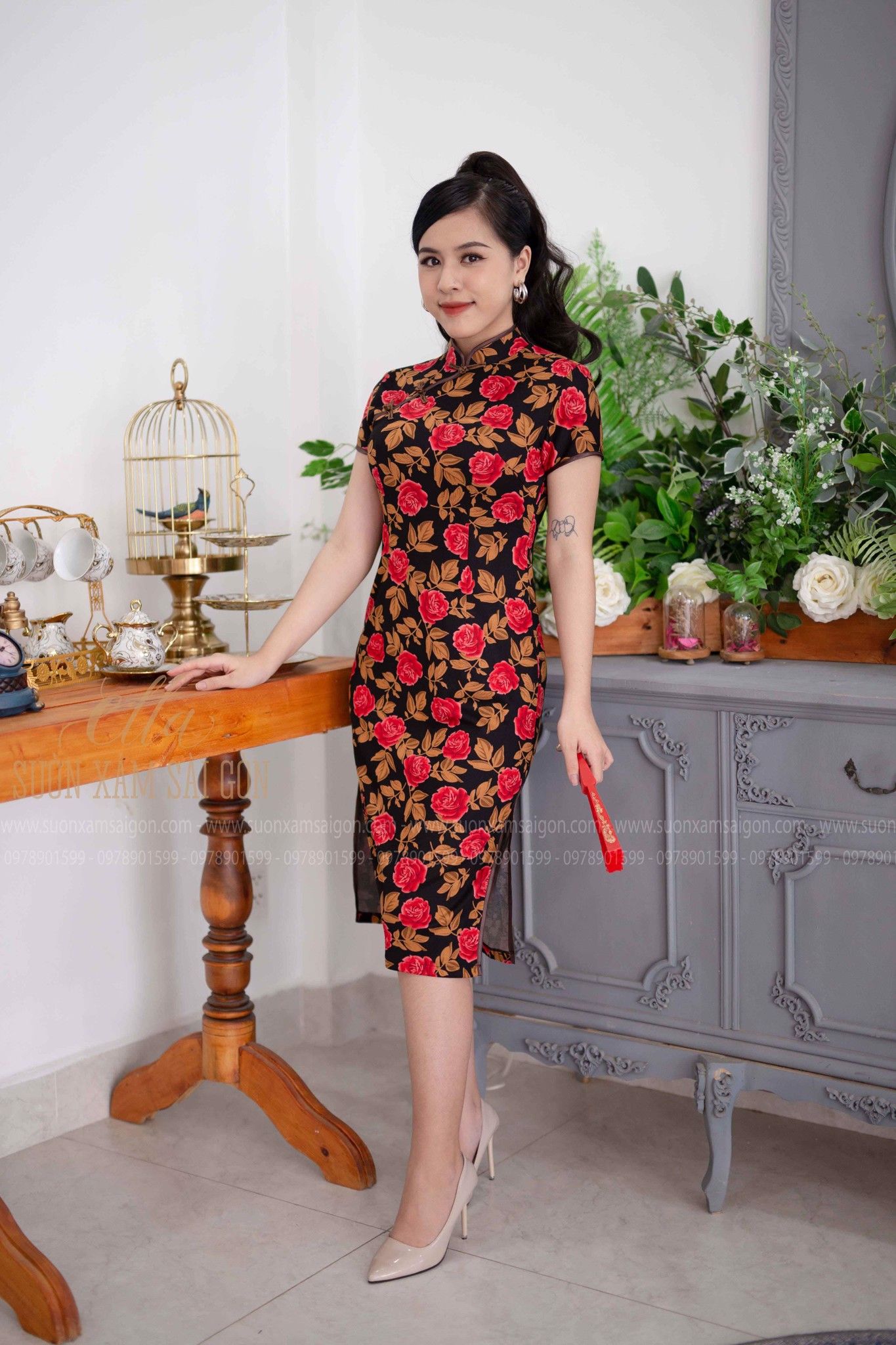 5 Kiểu đồ bộ vải thun hoa mặc nhà đẹp nhất hiện nay cho quý bà