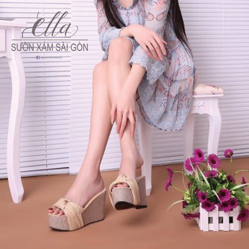 Giày Bố Nơ Kem