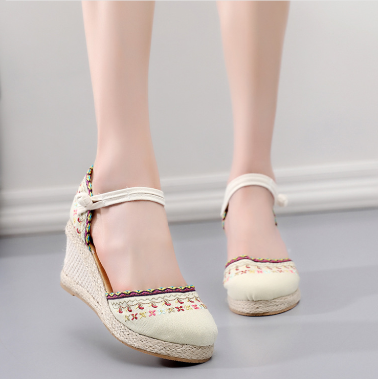 Giầy Bố Dây Gài