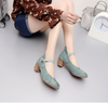 Giầy Vải Bố Thêu Hoa Dây Cài