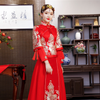 Sườn Xám Khỏa Cưới Cánh Tiên Dài