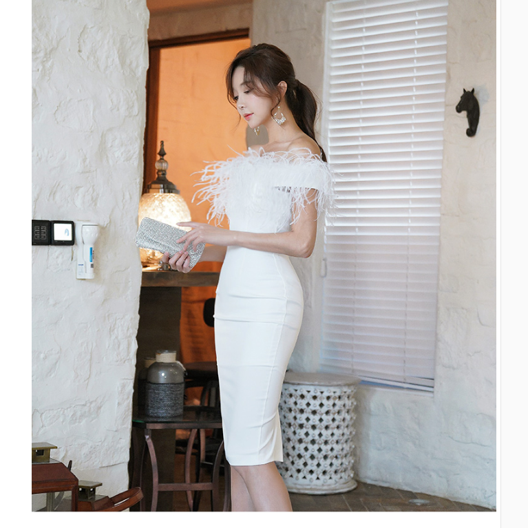 Dạ Hội Ngắn Vai Lông