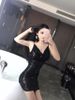 Đầm Body Kim Sa Ngắn Đỗ Trước Free Size
