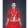 Sườn Xám Cưới Rời Gấm Đắp Ren Tay