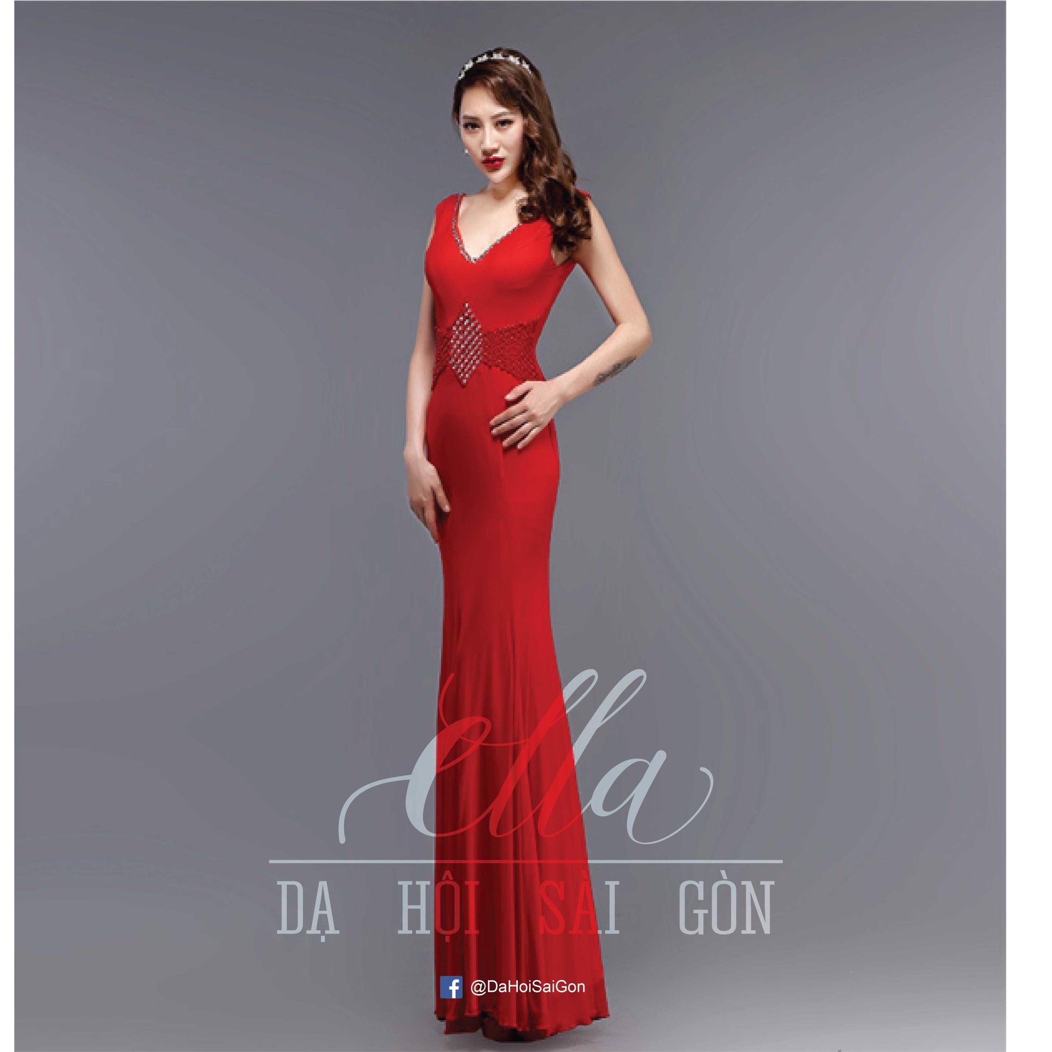 Dạ hội thun lưới Cườm Eo
