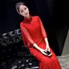 Sườn xám cưới đuôi cá tay loa