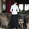 SX rời áo hoa chân váy đen