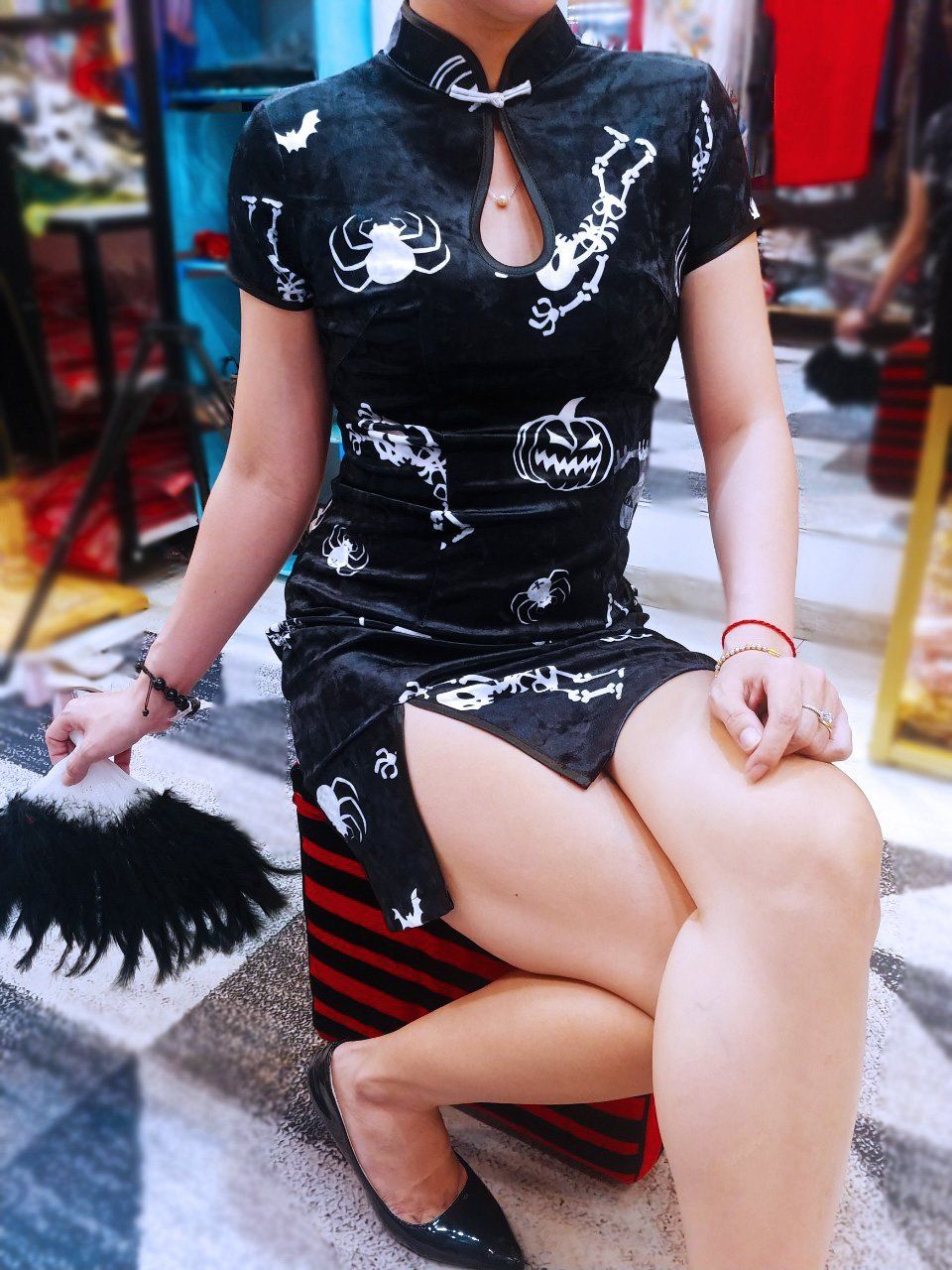 Sườn Xám Nhung Halloween