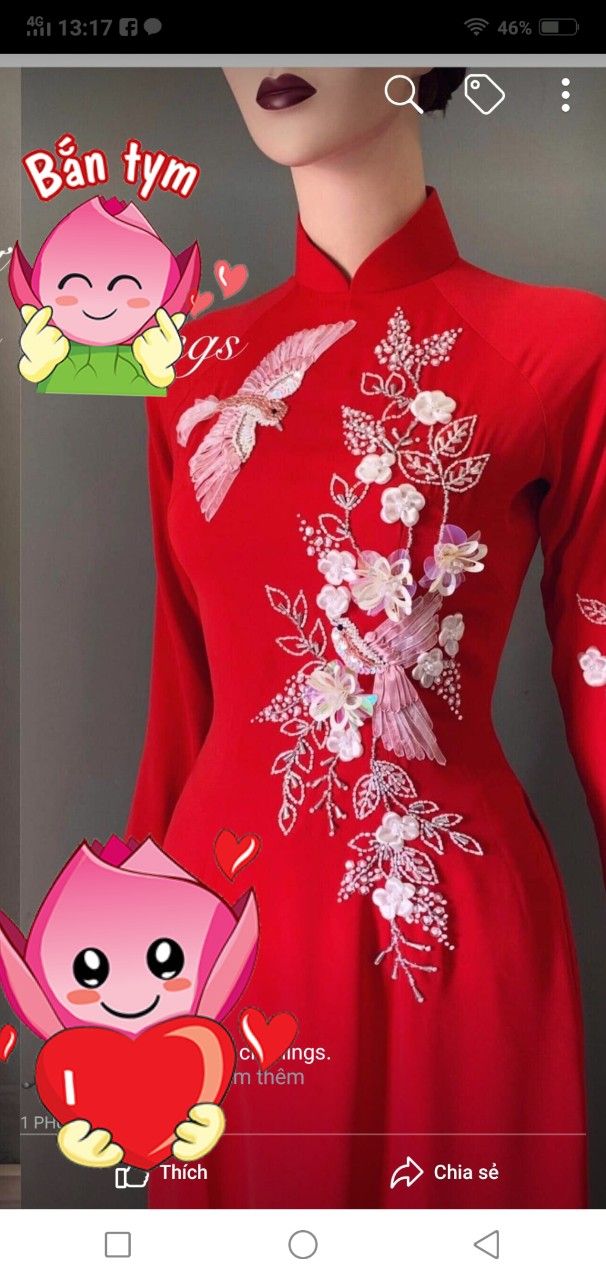 Áo Dài Chim Én Ru Băng