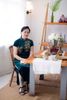 Sườn Xám Nhung Kết Đuôi Công
