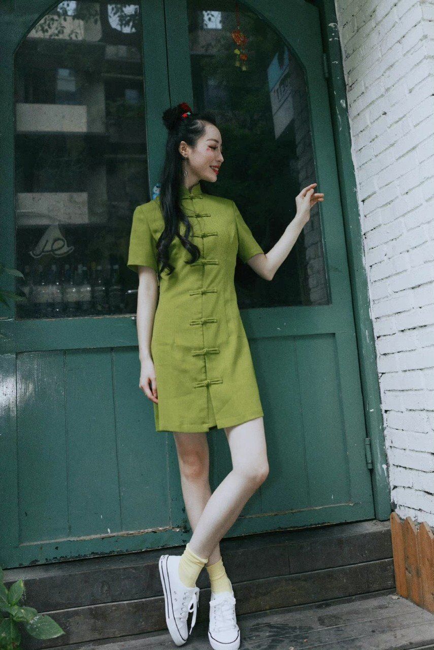Sườn Xám Cotton Chữ A