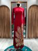 Áo Dài Nhung Cao Cấp Vẽ Công Kết