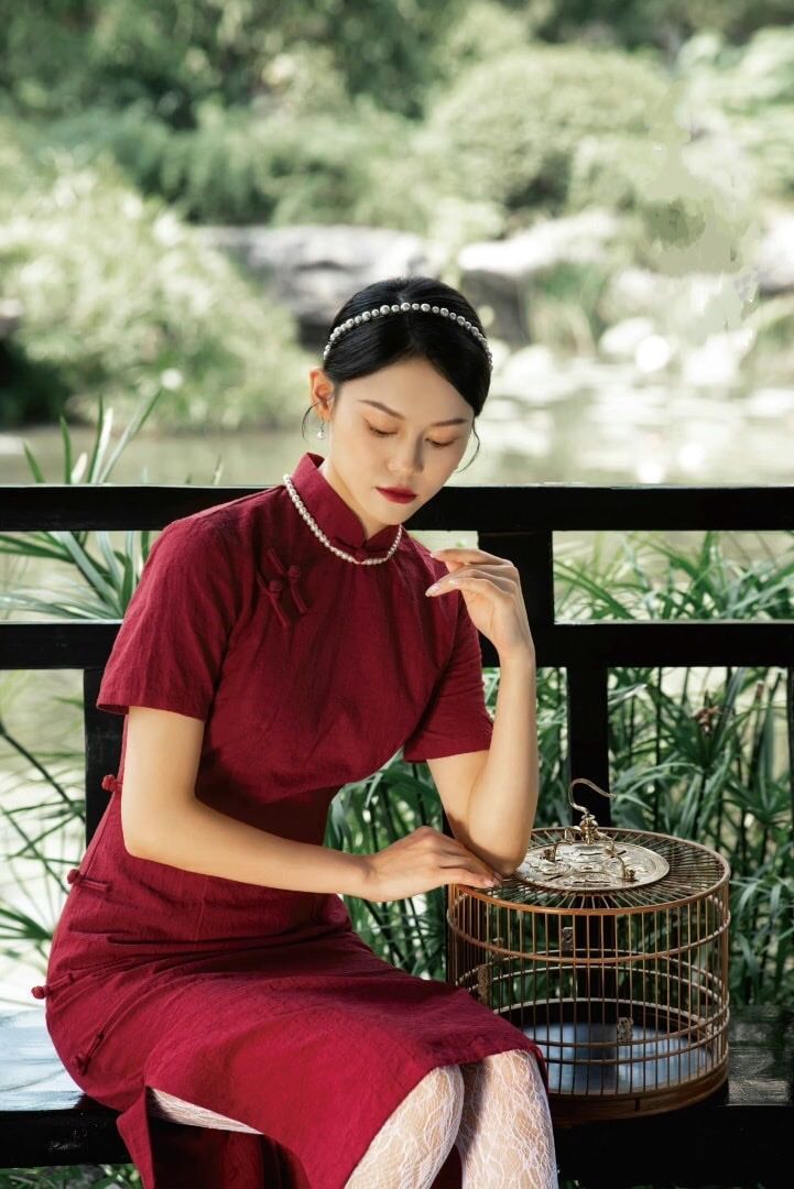 Sườn Xám Cotton Dày