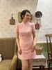 Sườn Xám Ren Thun Hoa Nổi