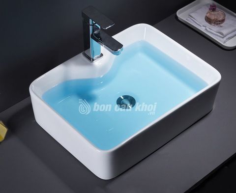  Bồn Lavabo Rửa Mặt Sứ Trắng Drator T2186S 