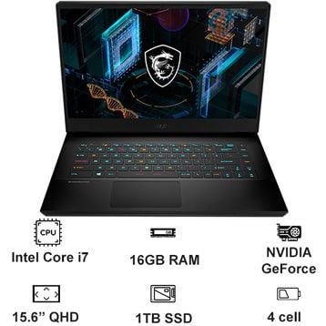 Laptop MSI GP66 Leopard 11UE-643VN i7-11800H/16GB/512GB/GeForce RTX 3060 6GB/15.6' QHD 165Hz/Win10/Black