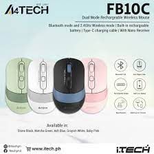 Chuột không dây chính hãng A4Tech FB10  Wireless + Bluetooth (Đen, XANH, HỒNG)