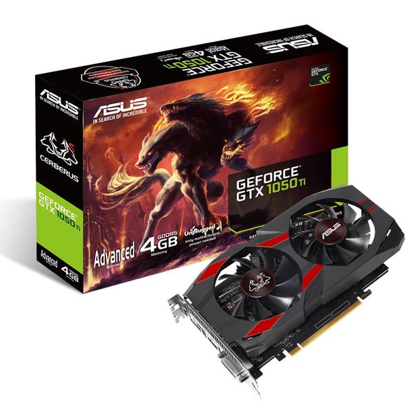 Card màn hình ASUS GeForce GTX 1050Ti 4GB GDDR5 Cerberus OC