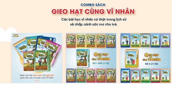 Bộ Truyện Tranh Gieo Hạt Cùng Vĩ Nhân từ quyển số 2 đến quyển số 6