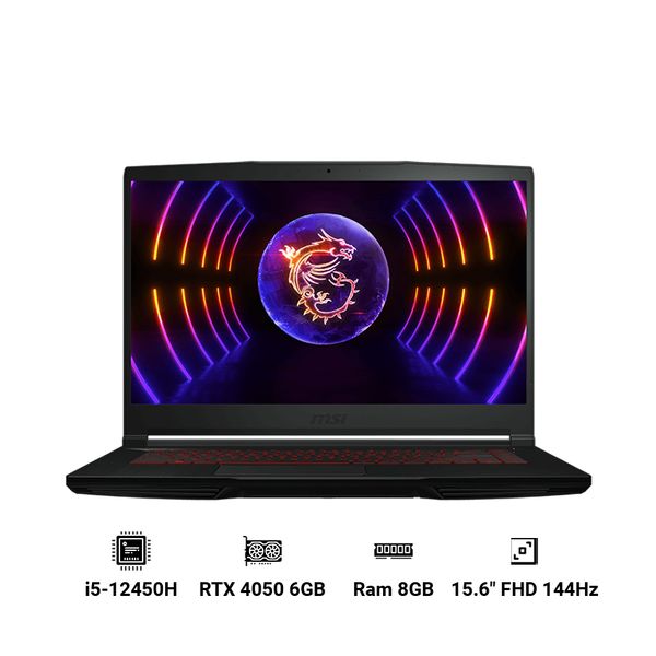 Laptop MSI GF63 Thin 12VE 460VN (i5-12450H | 8GB | 512GB SSD | RTX 4050 6GB | 15.6″ FHD 144Hz | Win 11)