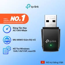 Thiết bị thu phát vô tuyến 2.4/5GHz TPlink Acher T3U  Plus AC1300