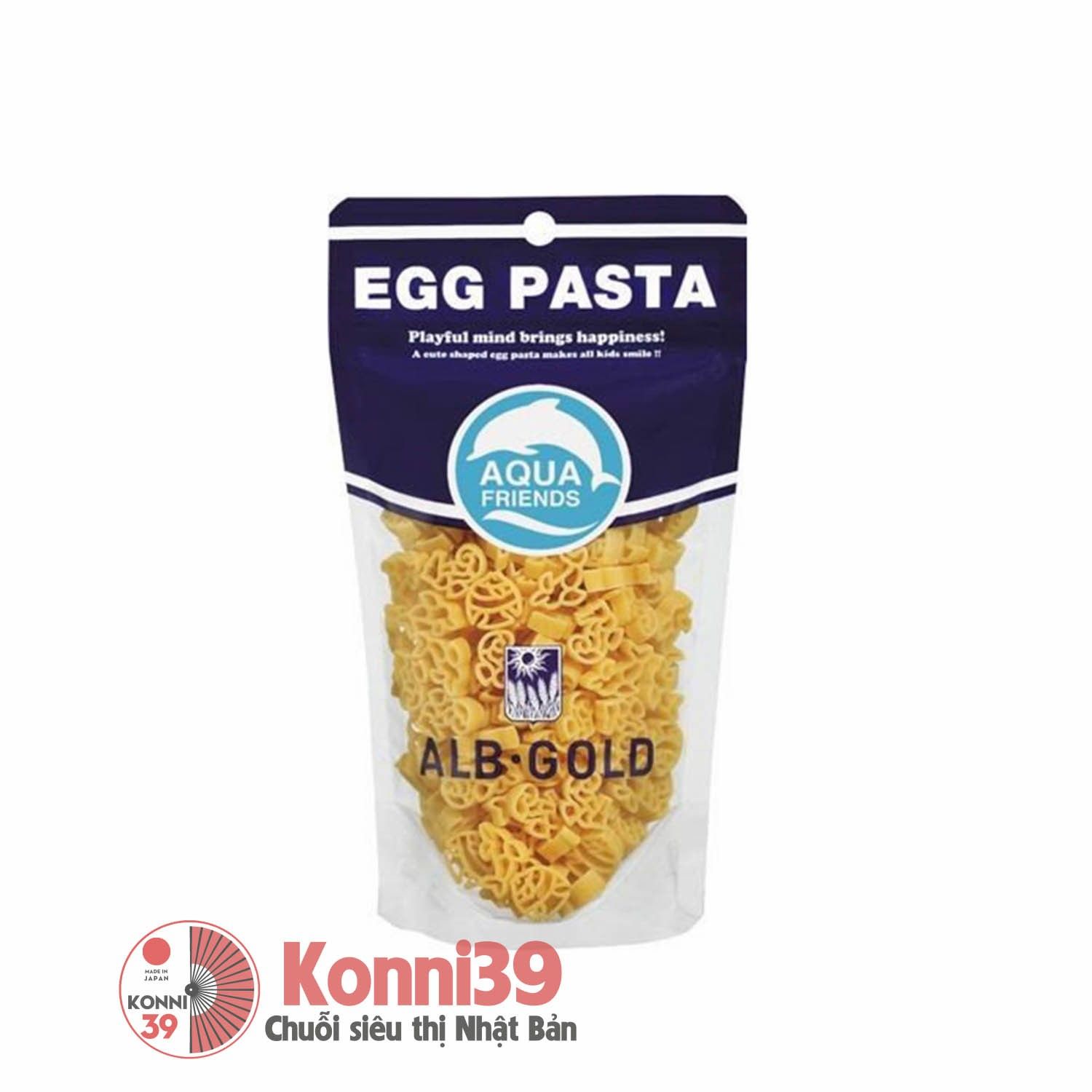 Nui trứng Egg Pasta hình cá heo 90g