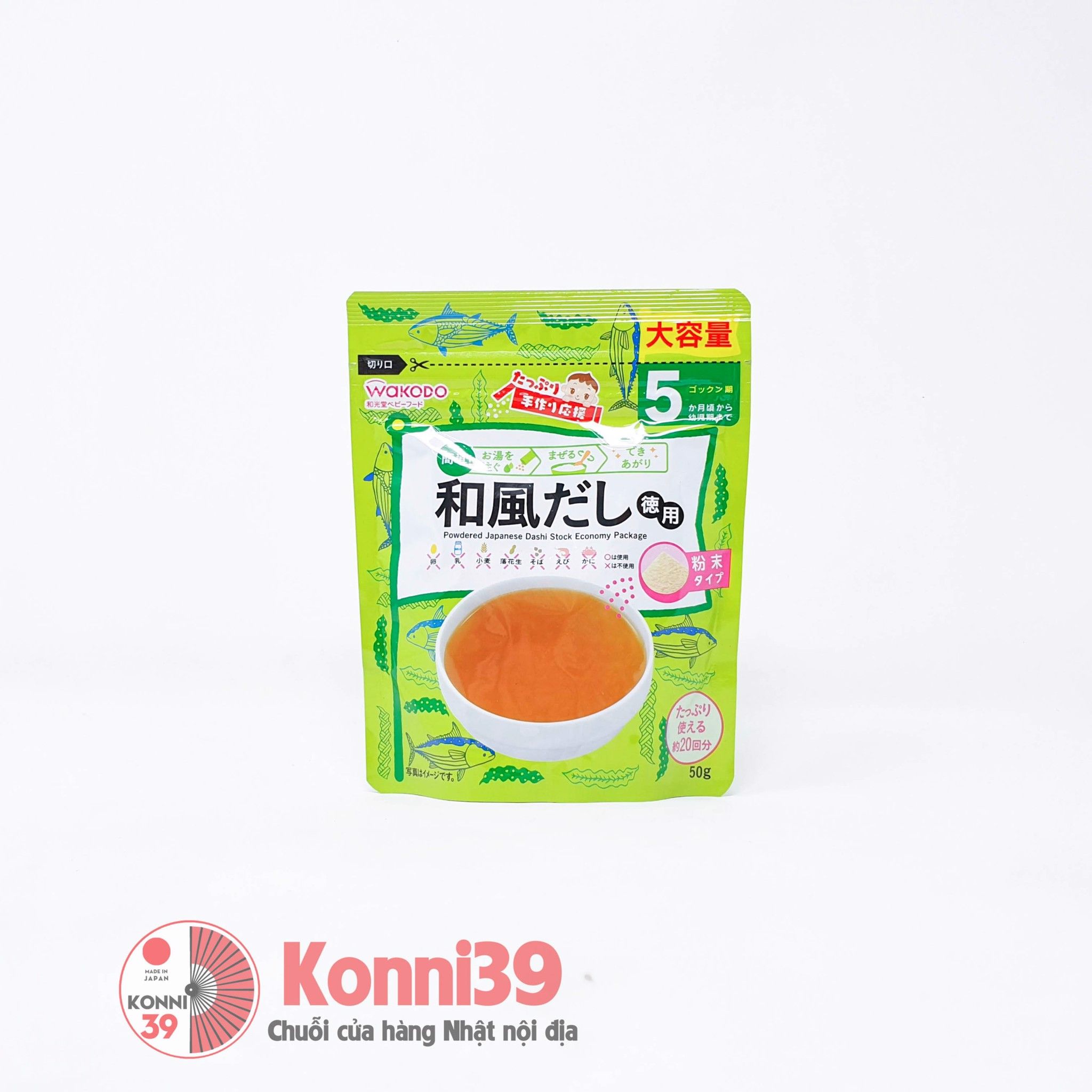 Kết quả hình ảnh cho bột dashi wakodo cá hồi rong biển